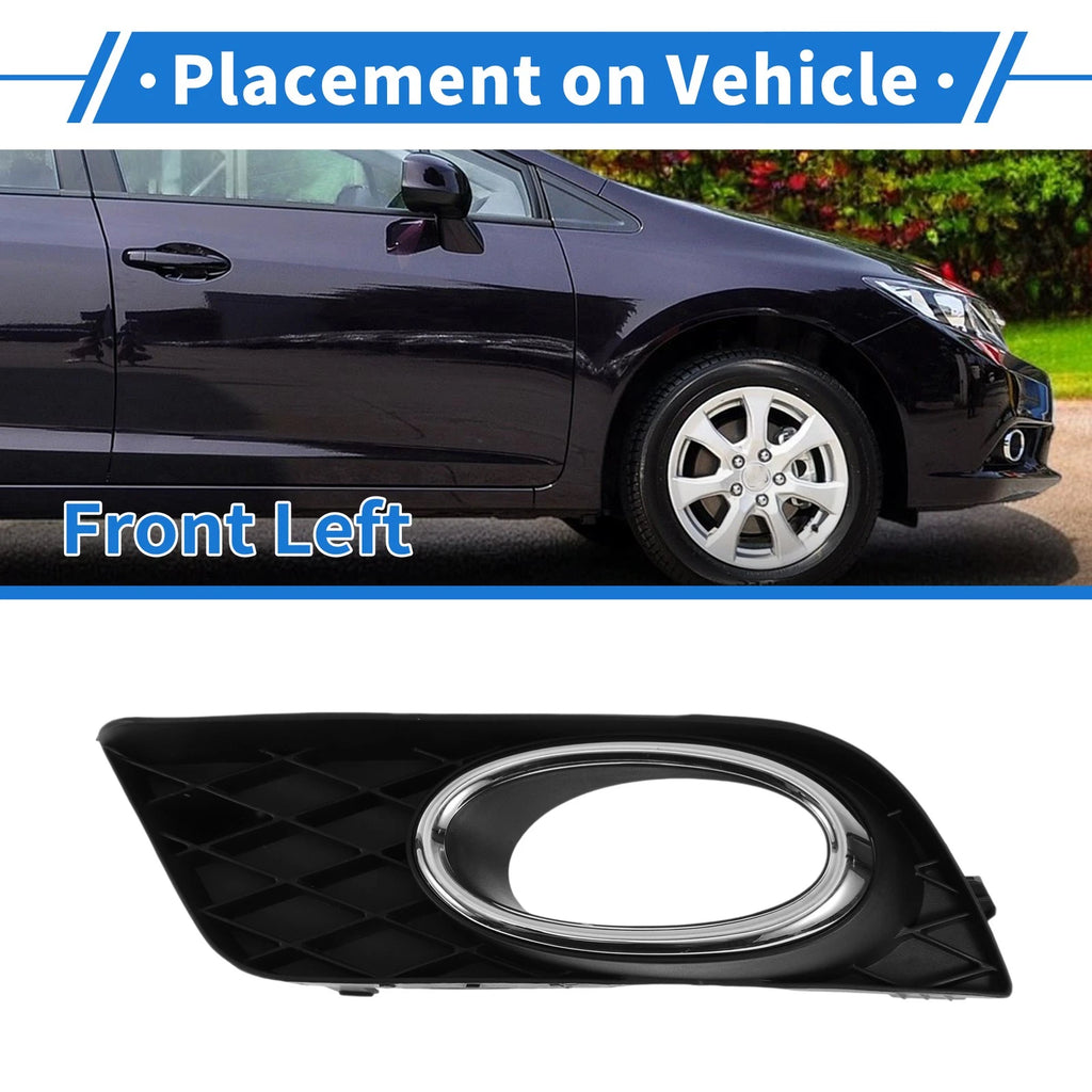 Front Left Fog Light Grill No. 33950TR0H11 for Honda Civic (2012–2013)
