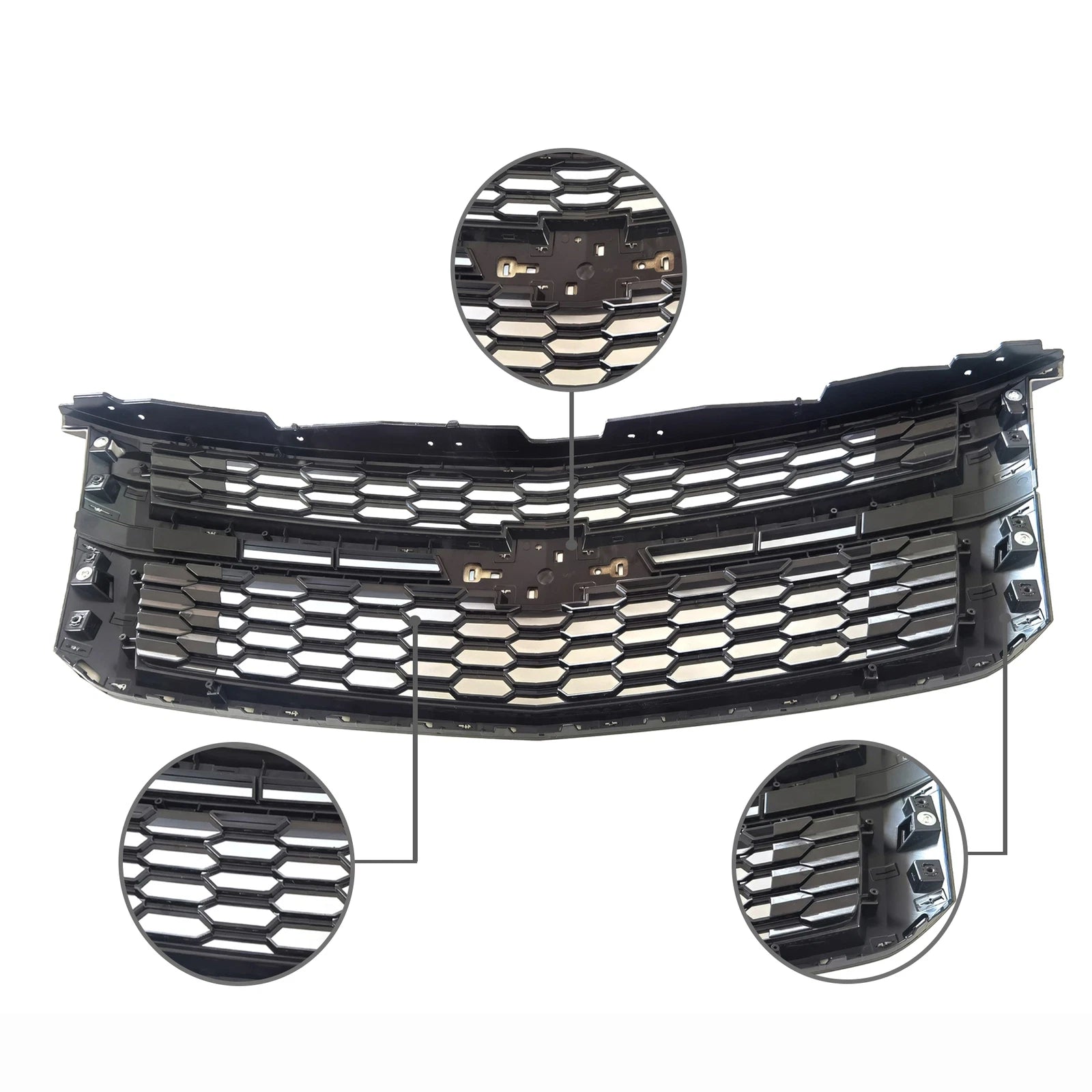 Glossy Black Bumper Grille for Chevrolet Tahoe Suburban (2015–2020)