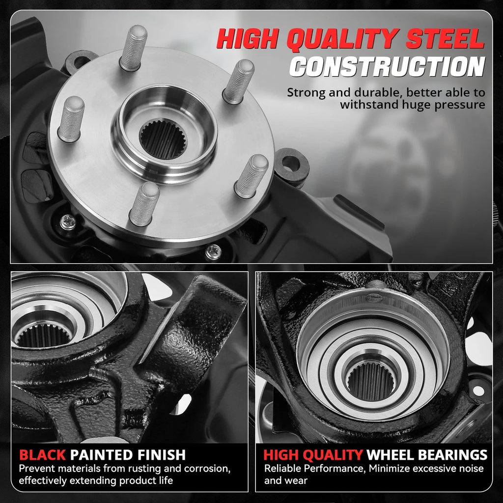 Front Passenger Right Loaded Wheel Bearing Knuckle for Toyota Highlander (2004–2007)