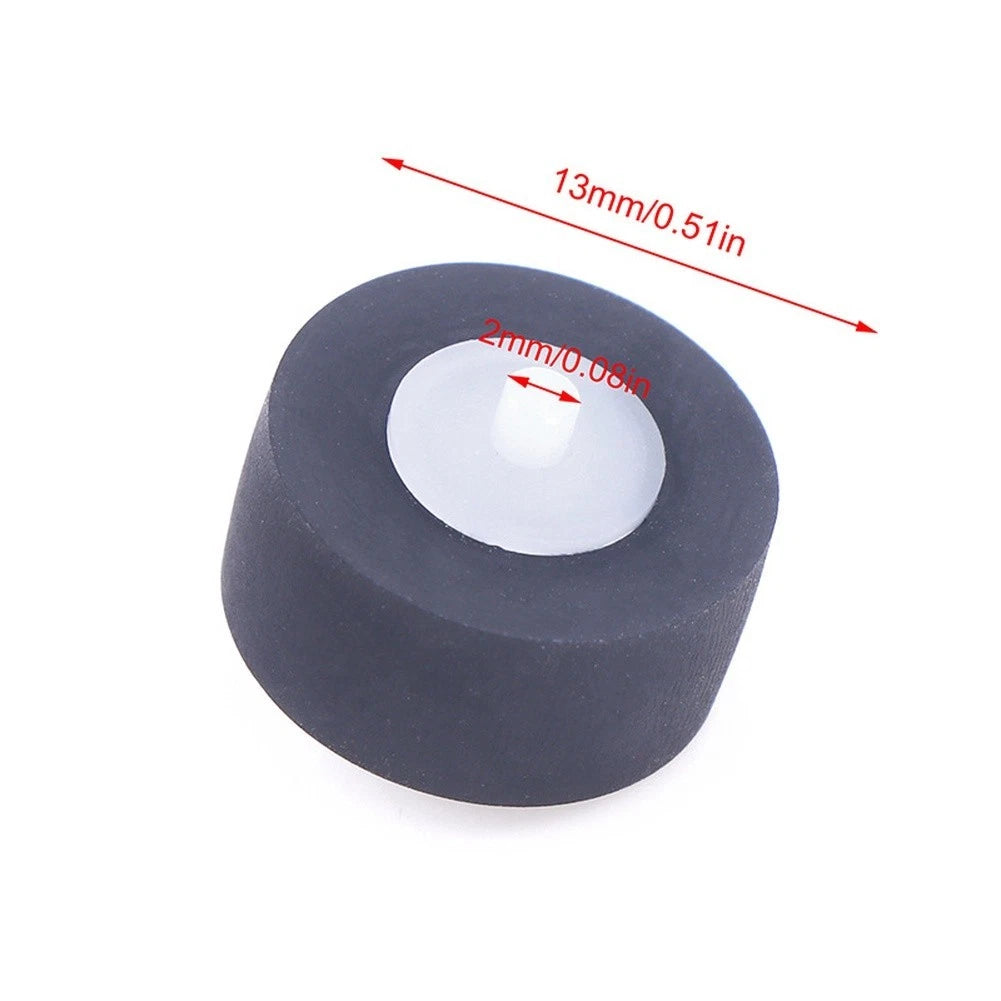 Rubber Pinch Roller with Axial Mount for Cassette Recorder (13x6x2mm)