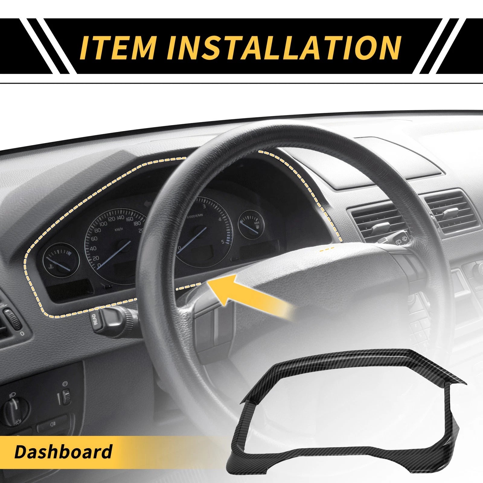 Carbon Fiber Dashboard Meter Panel Frame Cover for Toyota Tundra (2022–2024)