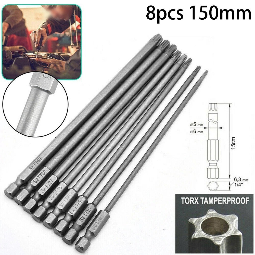 Torx Screwdriver Bit Set for AU Models (Extra Long, Magnetic Head)