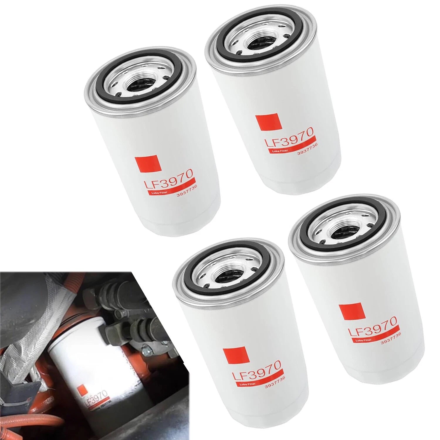 4X LF3970 Oil Filter for Fleetguard Cummins ISB QSB 5.9L 6.7L (2003–2023)
