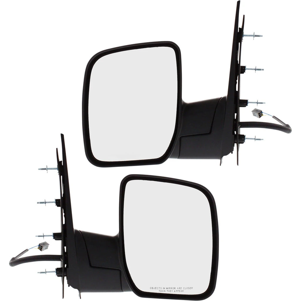 Power Mirror Set of 2 for Ford E-350 Super Duty (2009–2013) Black Manual Folding