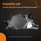 Chrome Billet Belt Driven Coolant Pump for Chevy 396 402 427 454 502 (1965–2002)