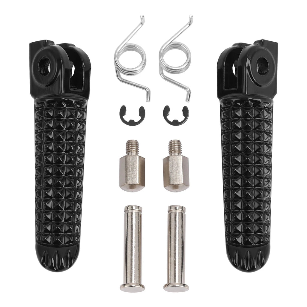 Black Front Foot Pegs for Yamaha R1 R1S R1M (1998–2024)