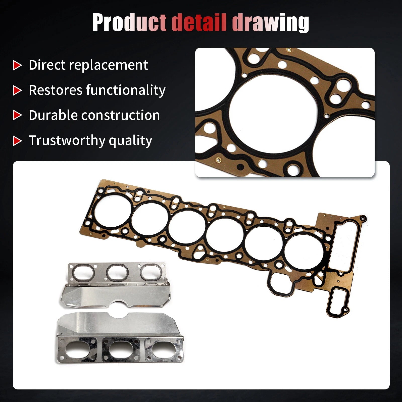 Head Gasket Bolts Set for BMW 325Ci 330Ci 330i 525i 530i (2001–2006)