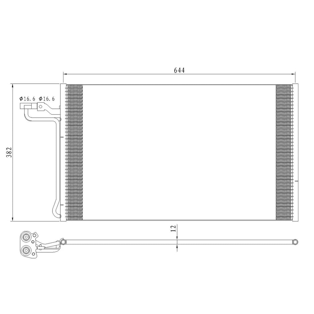 Replacement A/C Condenser Repair Part For 2006-2008 Volvo C70