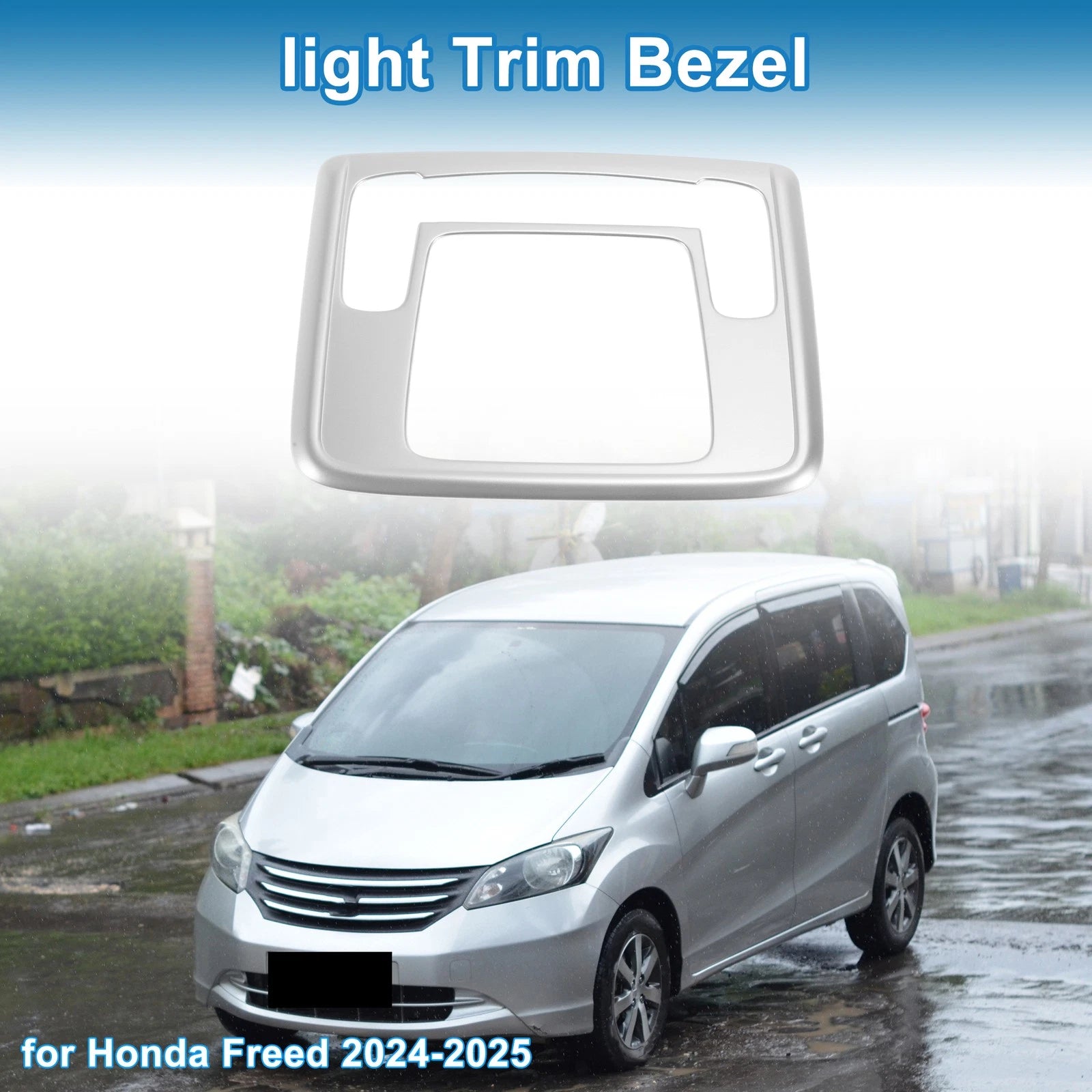 Front Row Light Trim Bezel for Honda Freed (2024–2025) Silver Tone