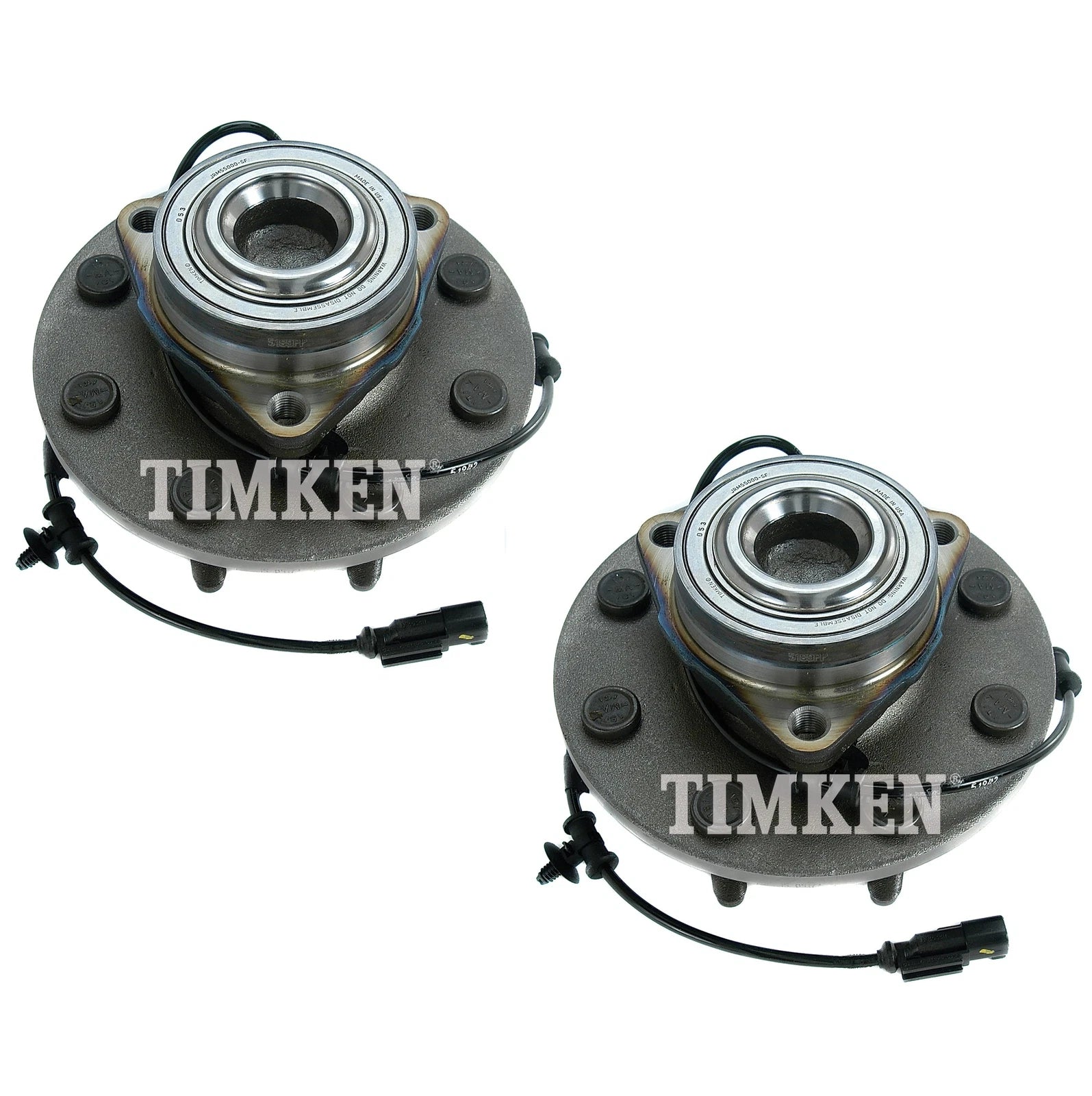 Set of 2 Timken Front Wheel Bearing & Hub Kit for Dodge Ram 1500 2500 3500 (RWD)