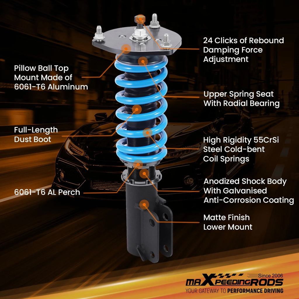 Coilover 24 Way Damper Shock for Mitsubishi 3000GT (1991-1999)