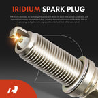 Set of 4 Ignition Coils and 4 Iridium Spark Plugs for Hyundai Sonata