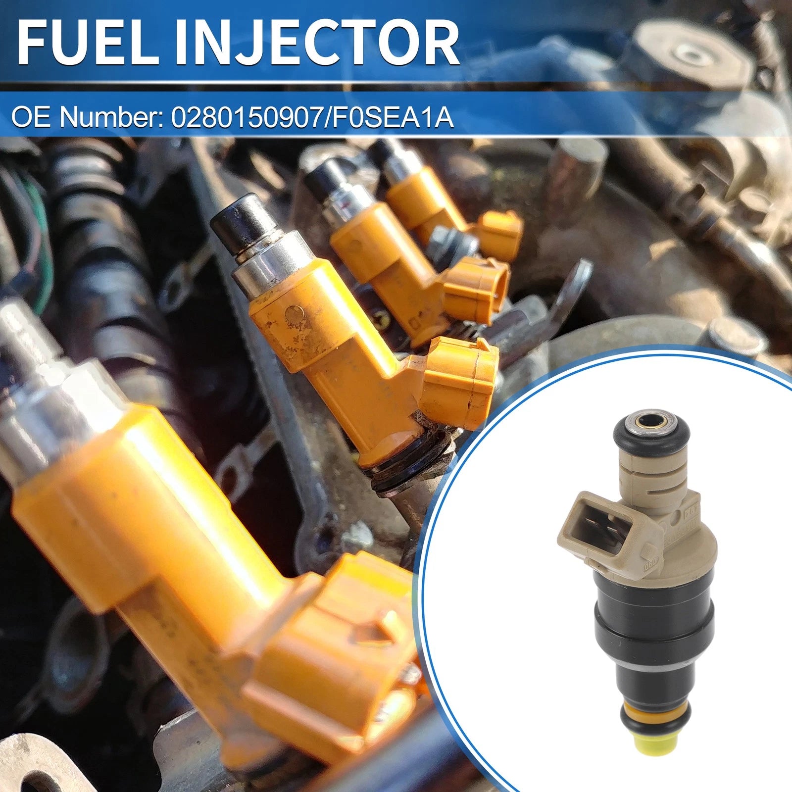 1 Pc Fuel Injector No.0280150907/F0SEA1A for Ford F-150 F-250 (1990–1995)
