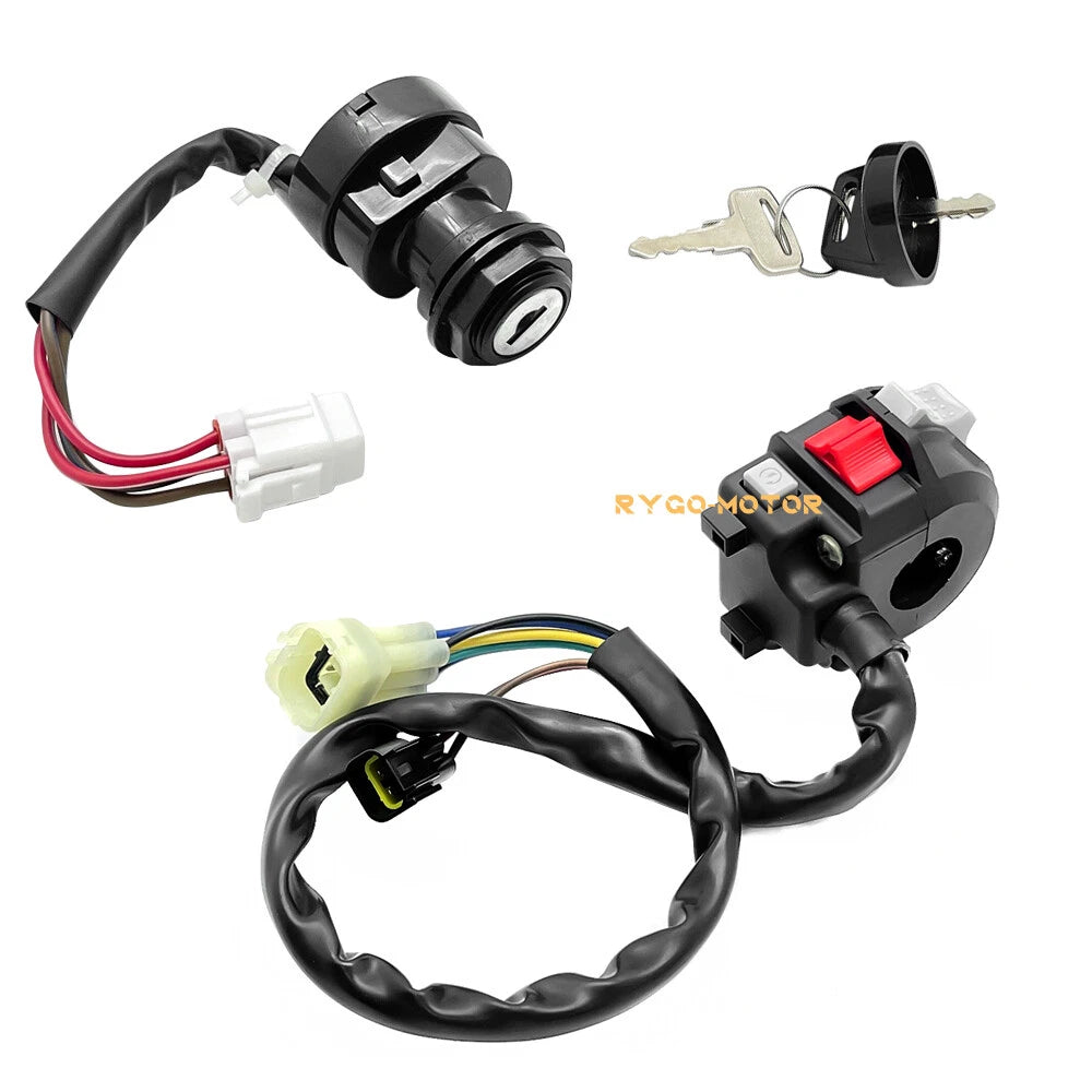 Handlebar Start Stop Switch w/Ignition Key for Yamaha YFZ450 (2004–2005)