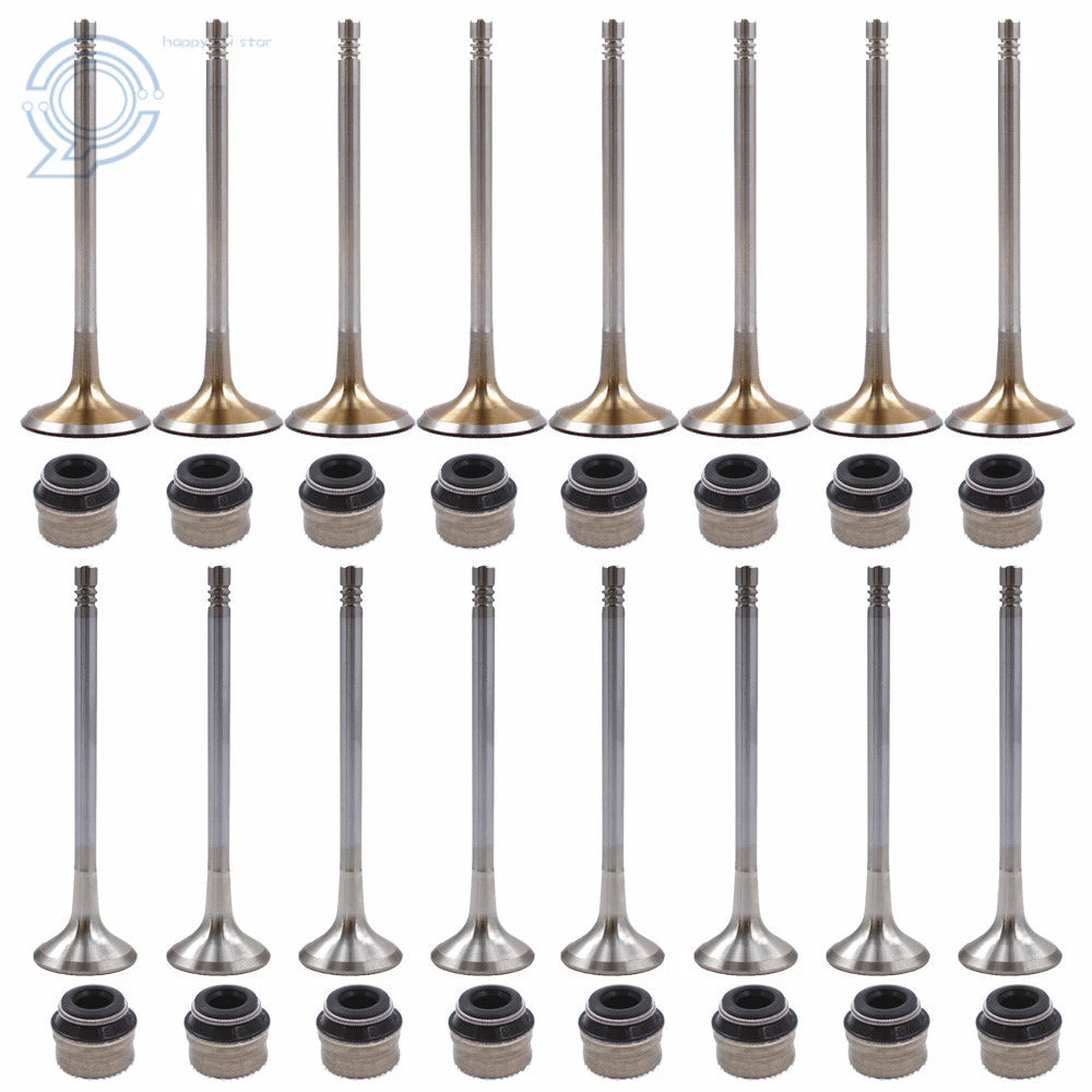 Set of 16 Intake Exhaust Valves for VW Tiguan, Audi A3 A4 A5 (2009–2021)