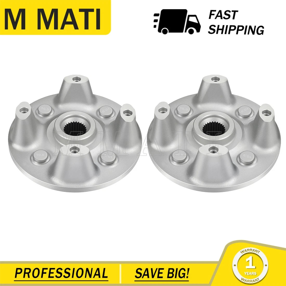 2 Front & Rear Wheel Hubs for Yamaha YXM700 Viking 700 (2014–2015) 1XD-25111-00-00