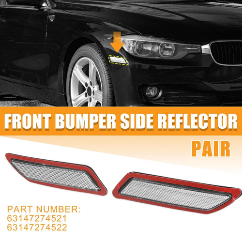 1 Pair Front Bumper Reflector 63147274521 for BMW 3-Series F30 F31 (2013–2015)