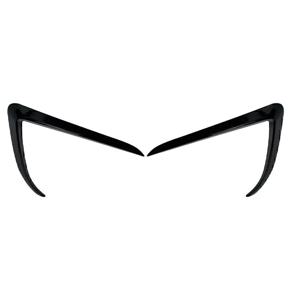 Black Front Fog Light Eyebrow Cover Trim for Tesla Model X (2015-2020)