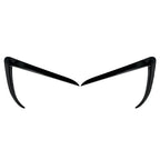 Black Front Fog Light Eyebrow Cover Trim for Tesla Model X (2015-2020)