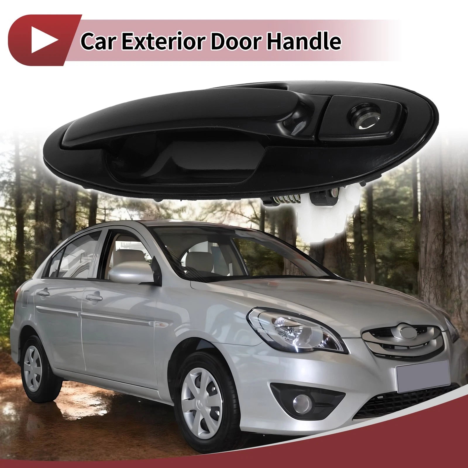 Car Exterior Door Handle for Hyundai Sonata (2015–2019) No. 836503C000 Black ABS