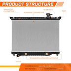 Aluminum Core Radiator for GMC Envoy XL XUV/Chevy Trailblazer 2002–2009 DPI-2458