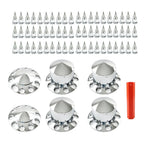 Chrome Hub Cover Kit for Semi Truck (Fits 33mm Axle)