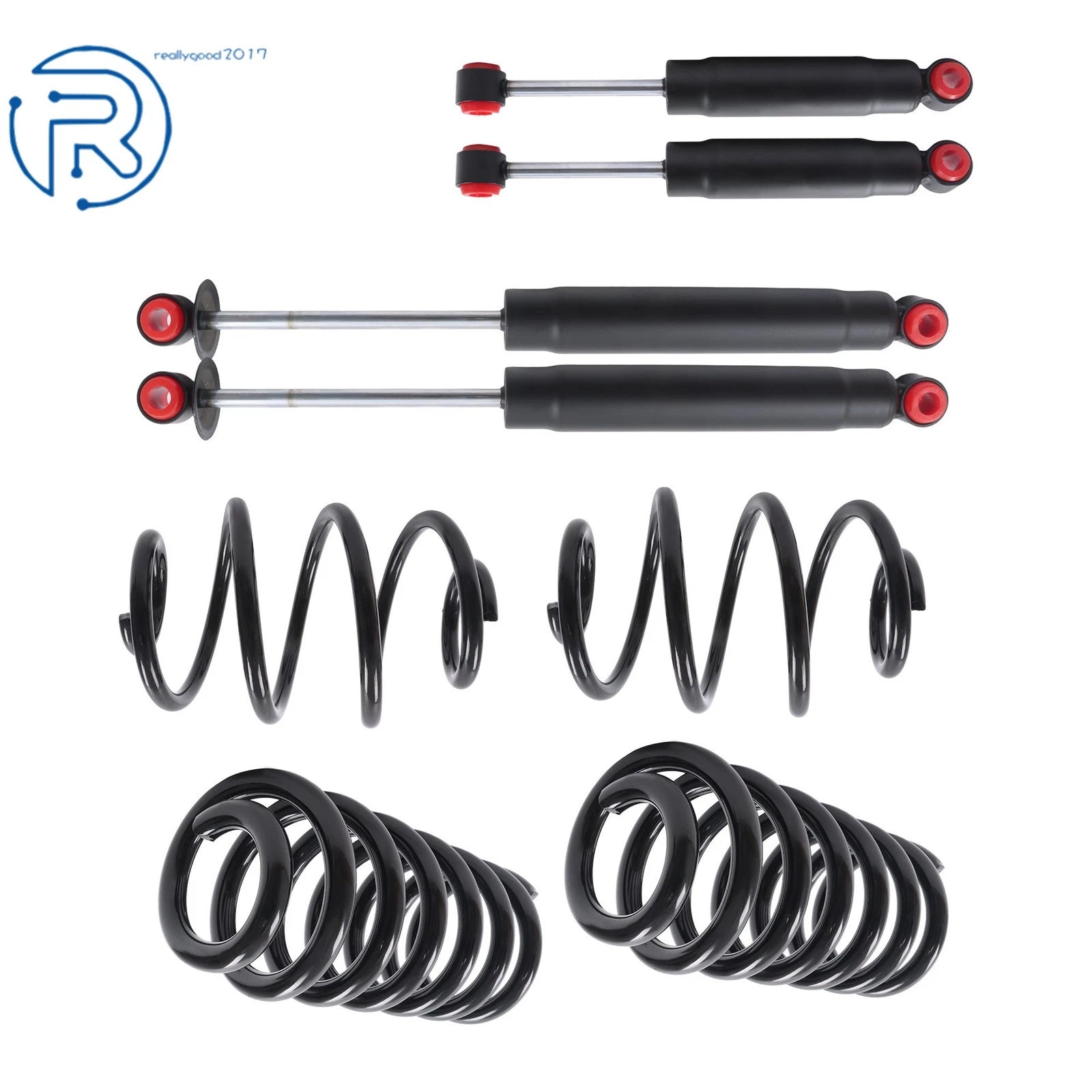 Set of 4 Lowered Coil Springs Shock Kit for GMC C15/C1500 (1963–1972)