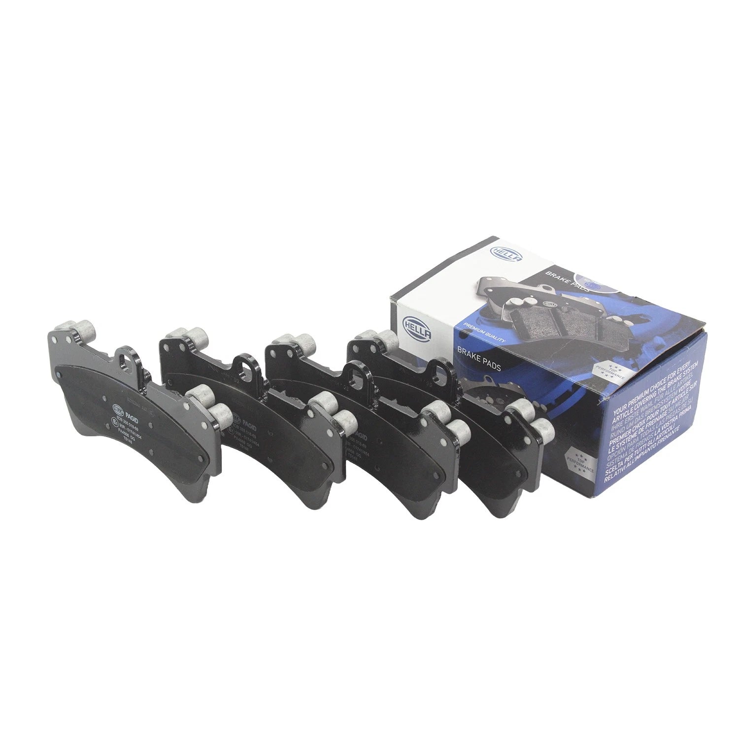 Set of 4 Hella Front Low-Met Disc Brake Pads for Audi Q7 (2011–2013)