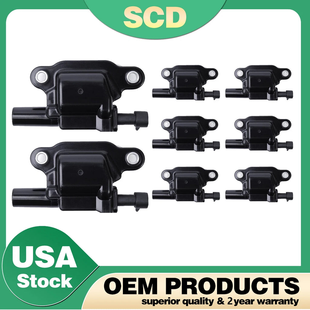 8PCS Ignition Coils for Chevy Silverado 1500 Cadillac GMC 5.3L 6.0L 6.2L UF413