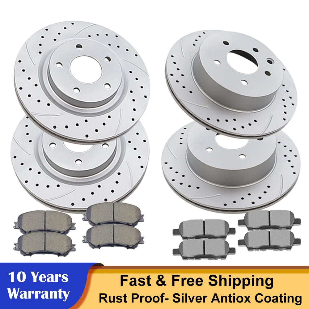 Disc Brake Rotors & Ceramic Pads for Nissan Rogue (2014–2017)