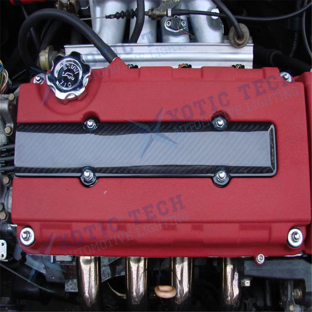 Carbon Fiber Look Valve Cover Spark Plug Insert for Honda Civic (1996-2000)