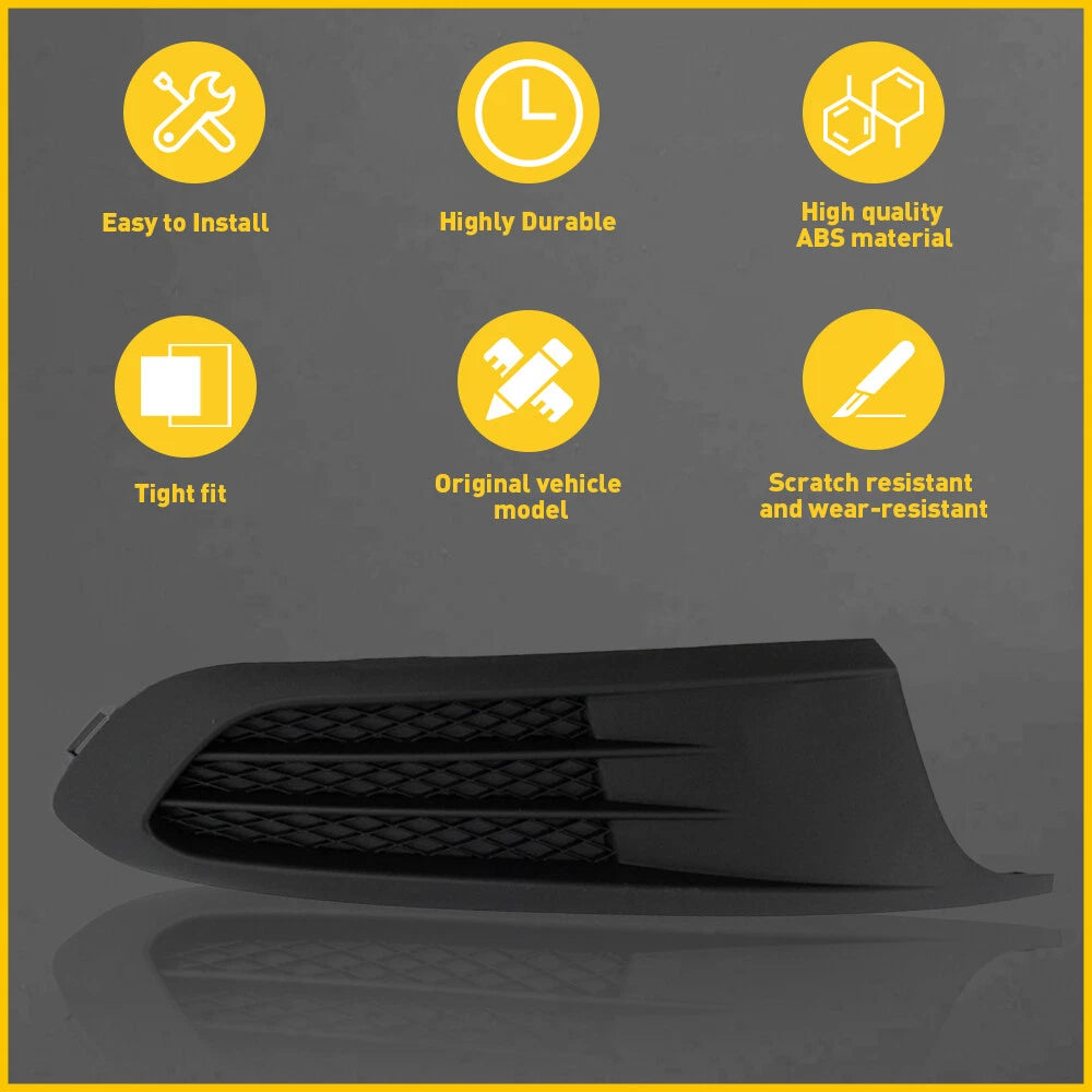 Fog Light Lamp Hole Cover for Volkswagen Jetta (2011–2014) RH Black