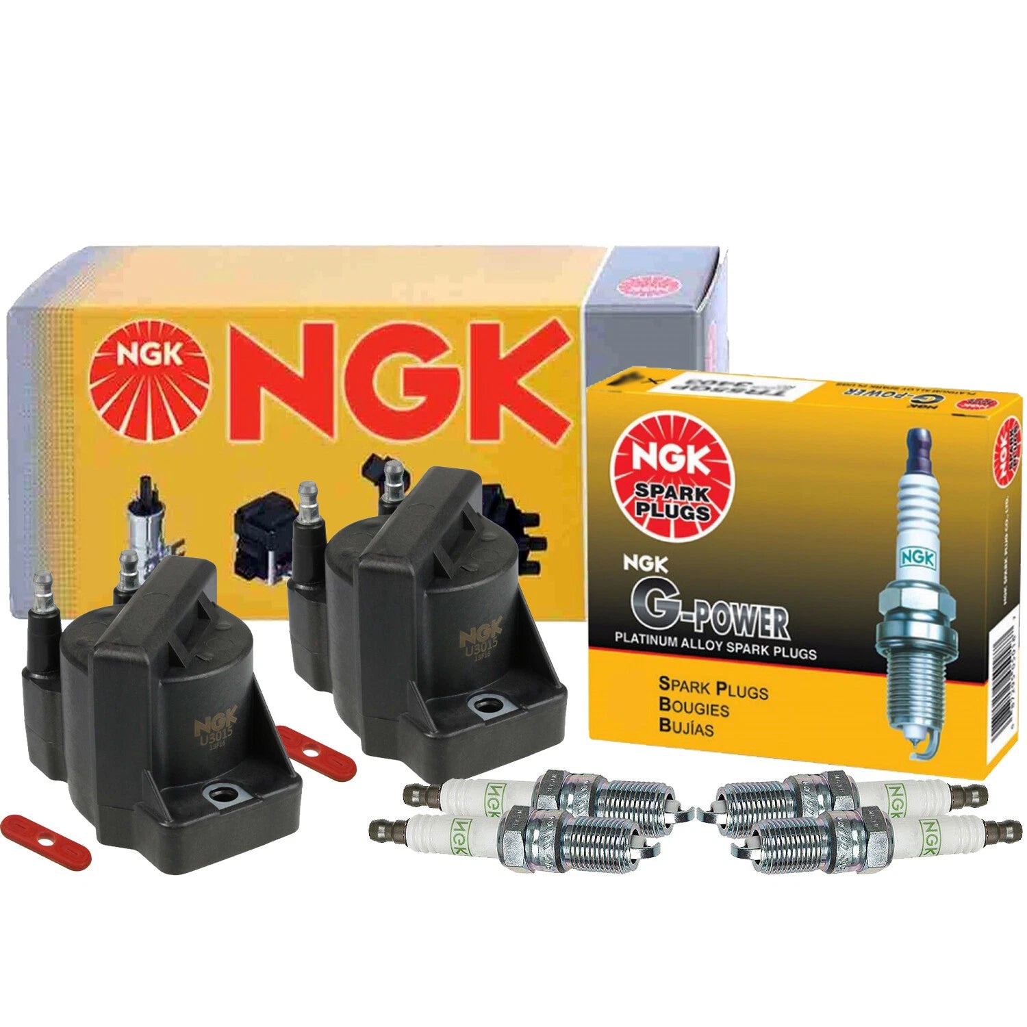2X Ignition Coil & 4 GPower Platinum Spark Plugs for Chevy Pontiac 2.2 L4
