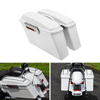 White Hard Saddlebags for Harley Softail Heritage Classic Springer (1984–2017)