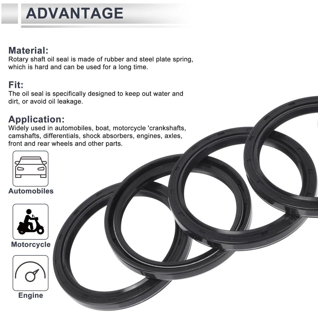 Set of 5 Oil Seal Rotary Shaft Seal NBR Rubber 65x80x8mm
