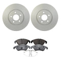 Hella Front Rotors & TRW Pro Low-Met Disc Brake Pads Kit for Audi A4 A5 Q5 (2008–2020)