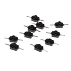 10pcs Latching On Off Push Button Switch for MINI Torch (30V DC, 250V)