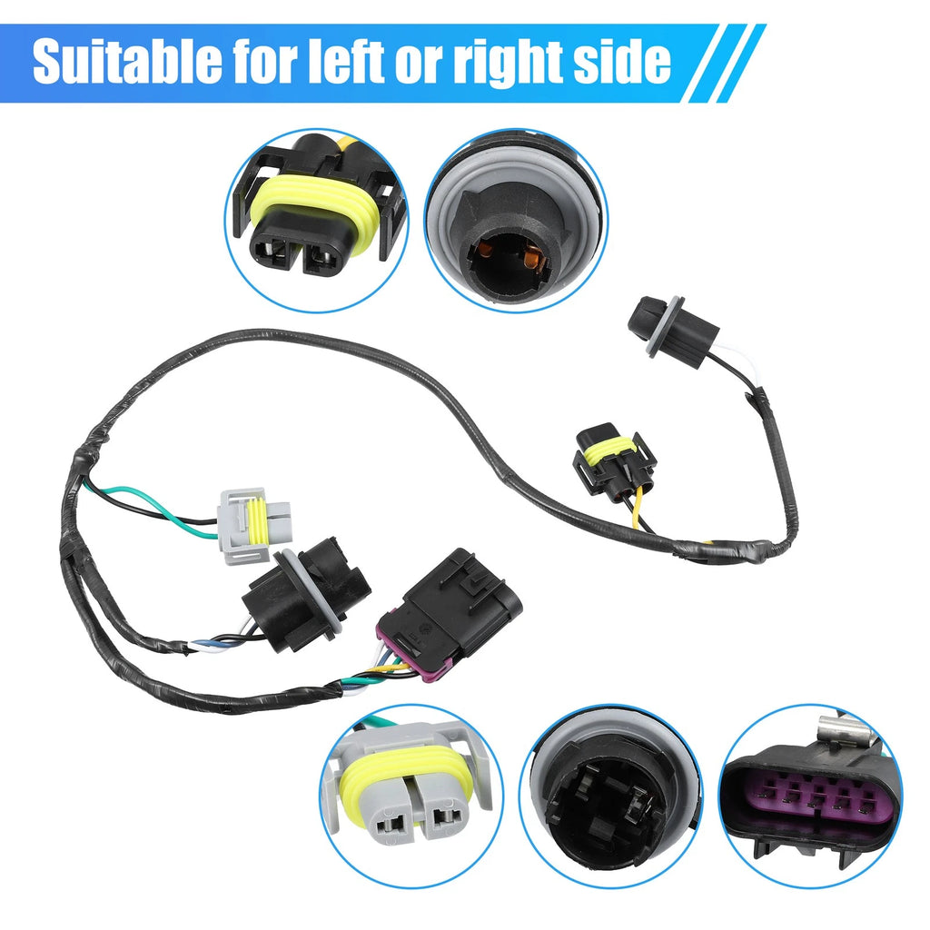 2Pcs Headlight Wiring Harness 645-539 15930264 for Chevrolet Malibu (2008–2012)