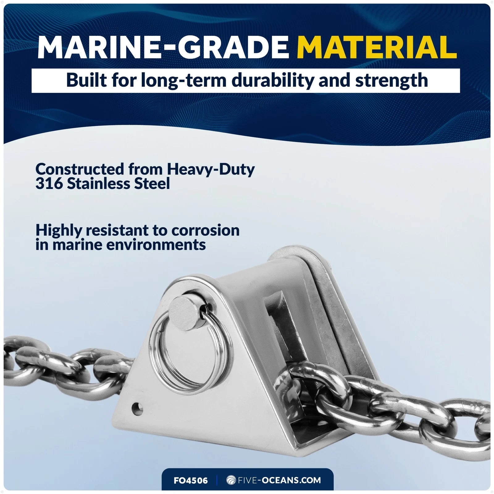 Stainless Steel Anchor Chain Lock Stopper for 5/16-Inch - 3/8-Inch Chains