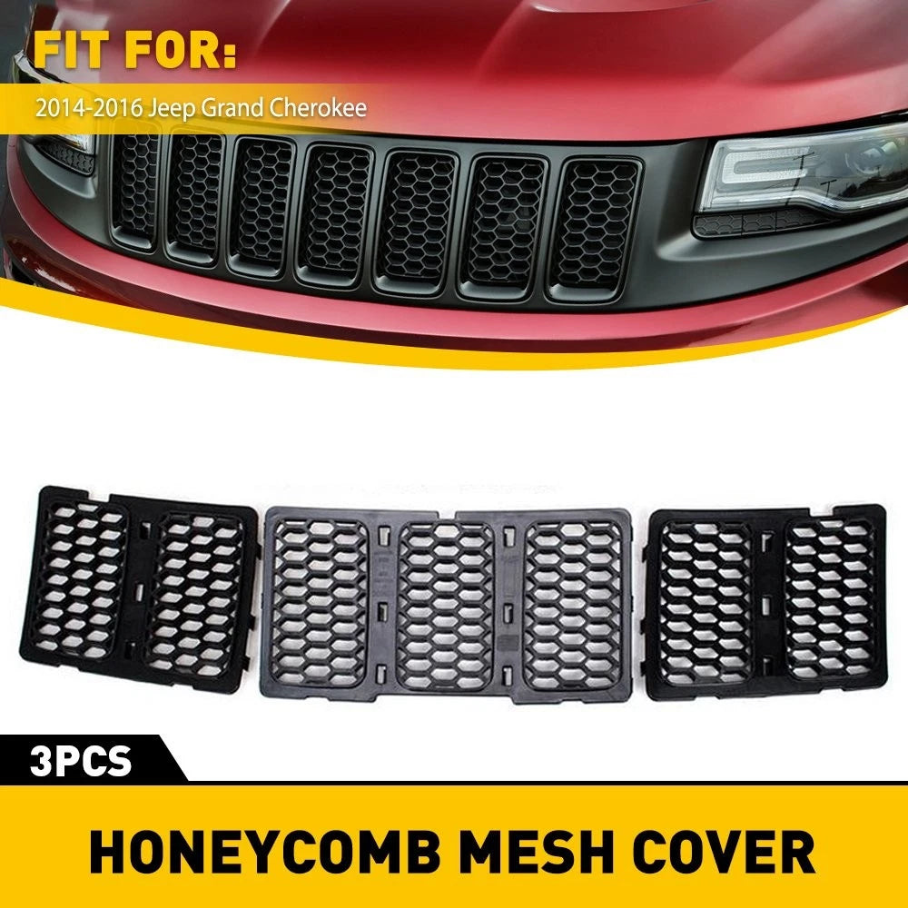 Black Mesh Grille Insert Kit for Jeep Grand Cherokee (2014–2016)