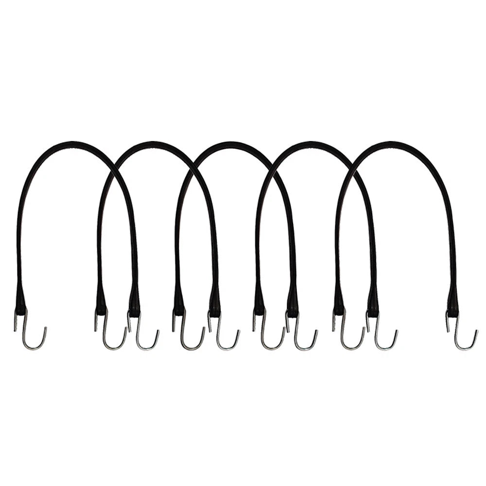 Set of 5 21" Rubber Tarp Straps for Heavy Duty Use with Hooks
