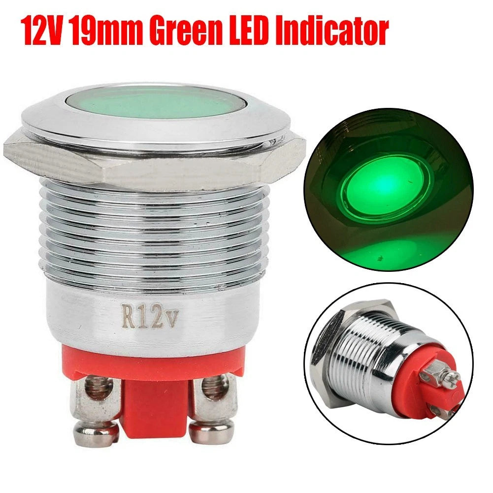 12V DC Indicator Light for Universal Applications (19mm)