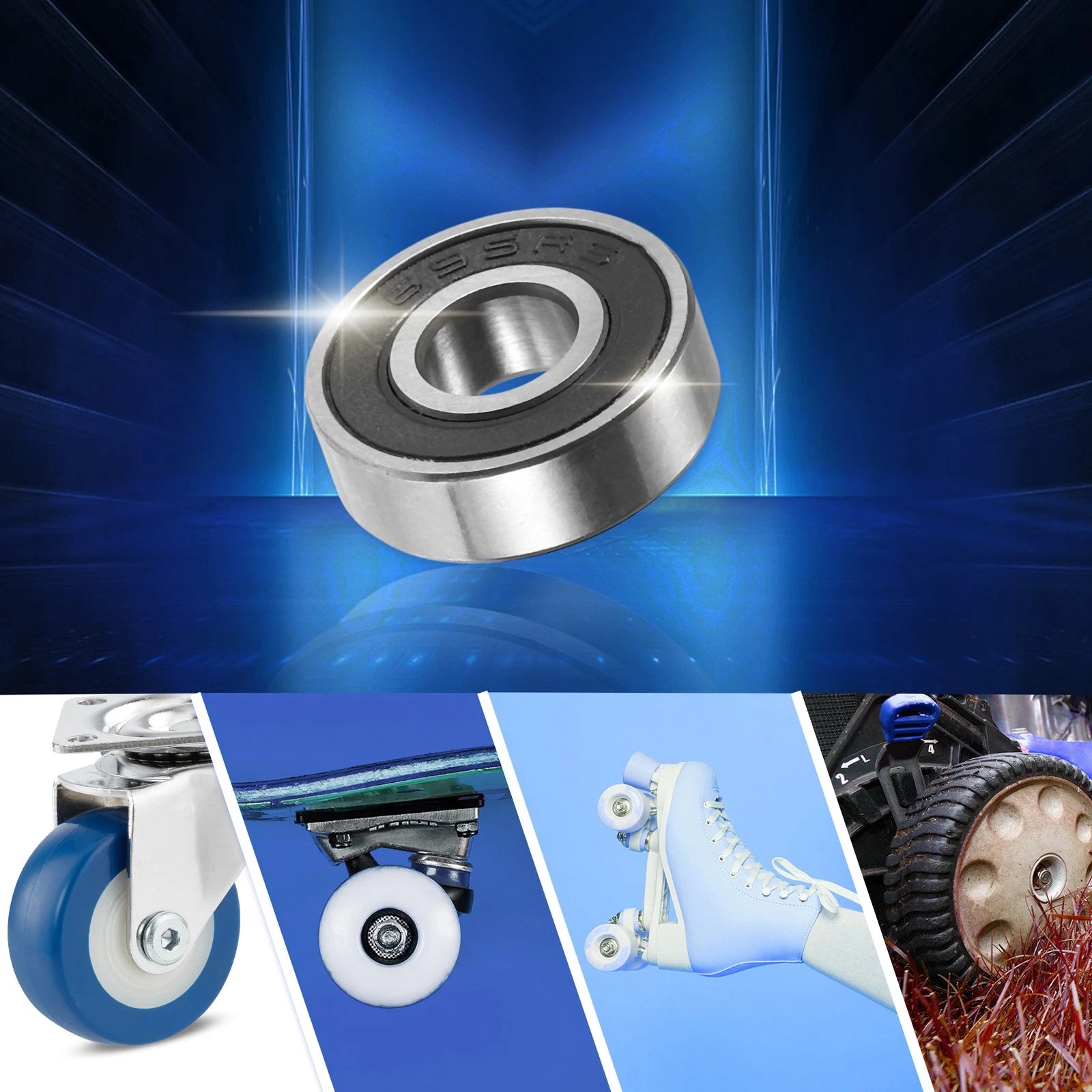 10X 695-2RS Deep Groove Ball Bearings for Auto (5x13x4mm)