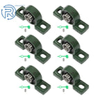 Set of 6 Pillow Block Mounted Ball Bearings for Various Applications
