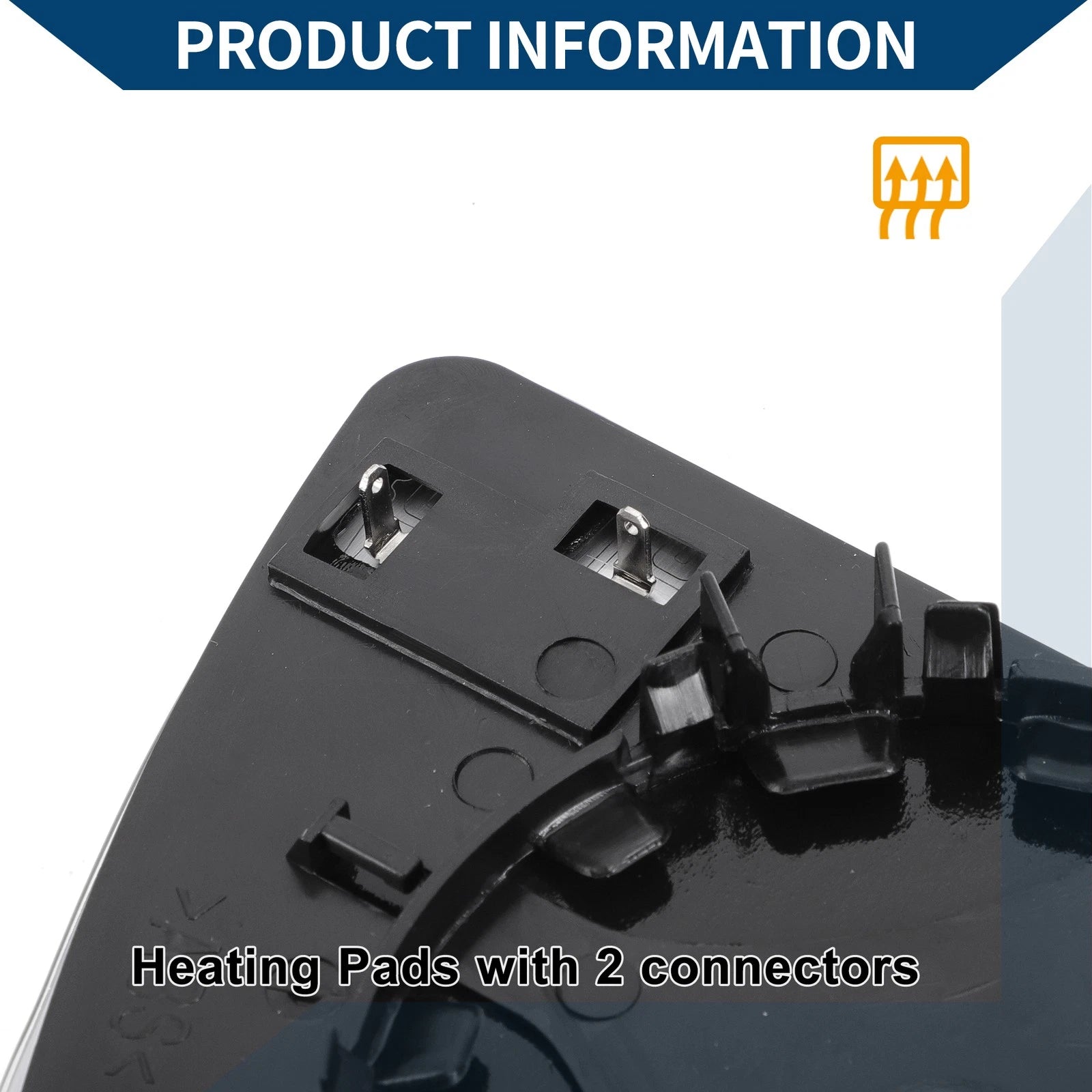 Heated Left Side Mirror Glass for Volkswagen Polo (2001–2005)