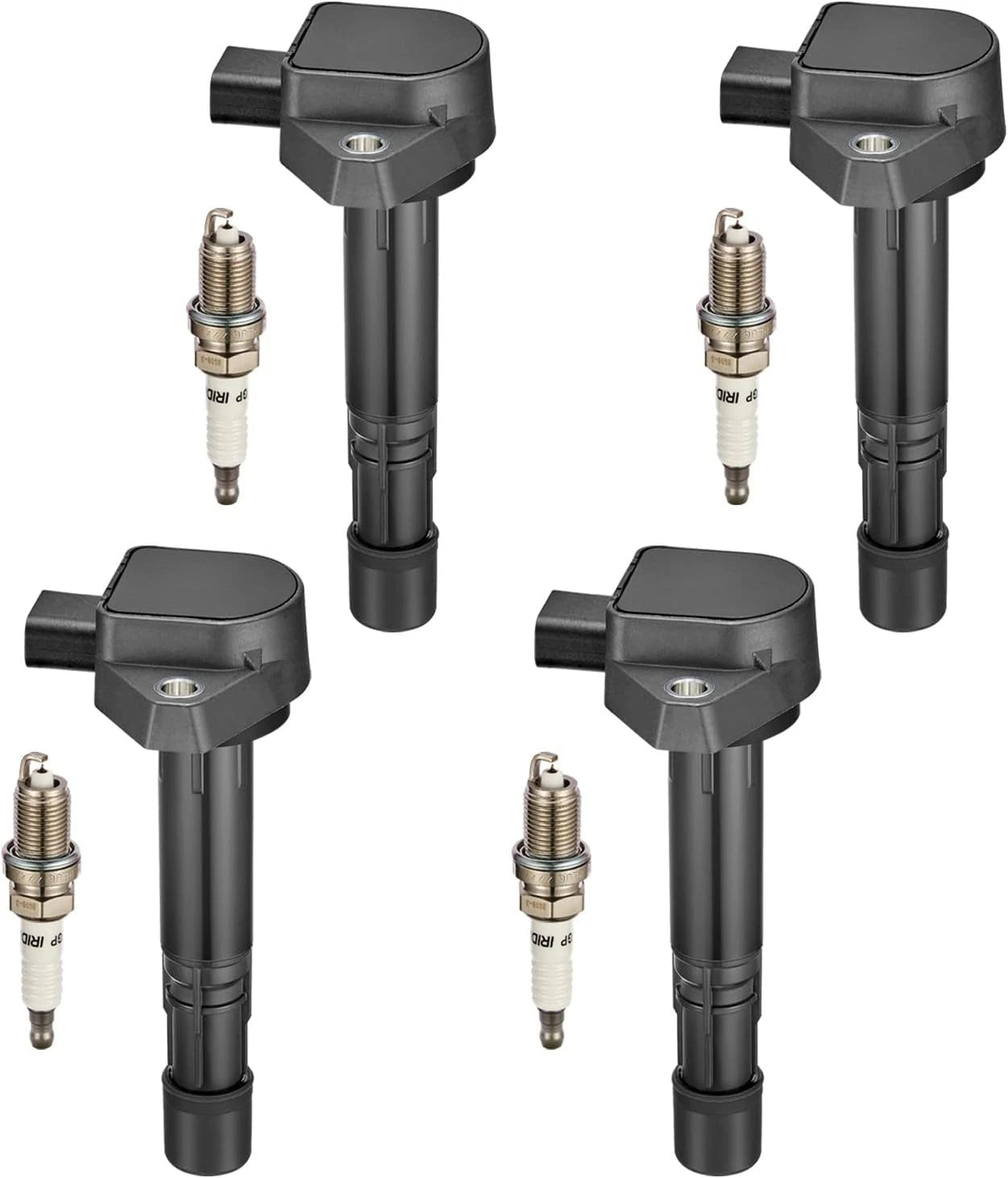 Set of 4 Ignition Coils & Spark Plugs for Honda Civic 1.7L (2001–2005)