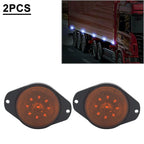 Round 9 LED Side Marker Lights for Car, Bus, Truck, Trailer