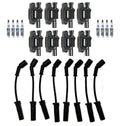 Ignition Wires & Coils Set of 8 with Spark Plugs for Caddy Chevy GMC Pontiac