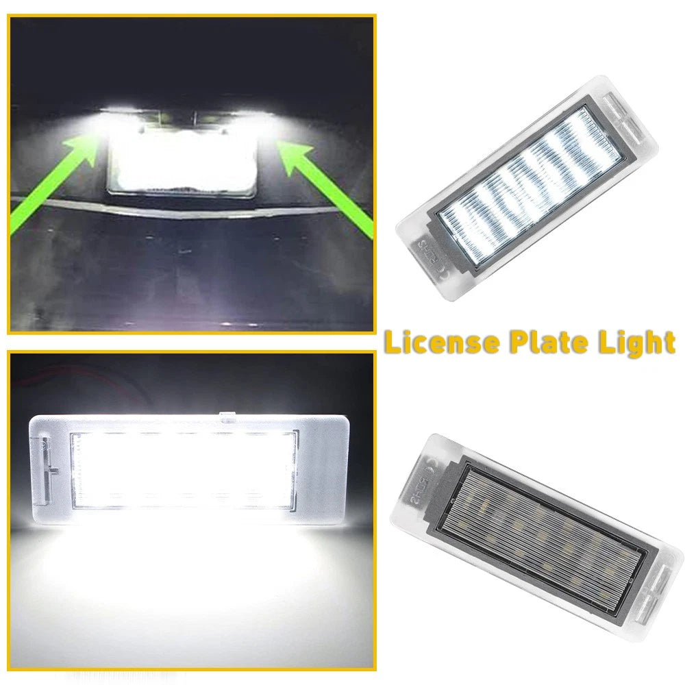 Full LED License Plate Lights for Cadillac CTS XTS Chevy Corvette Buick GMC