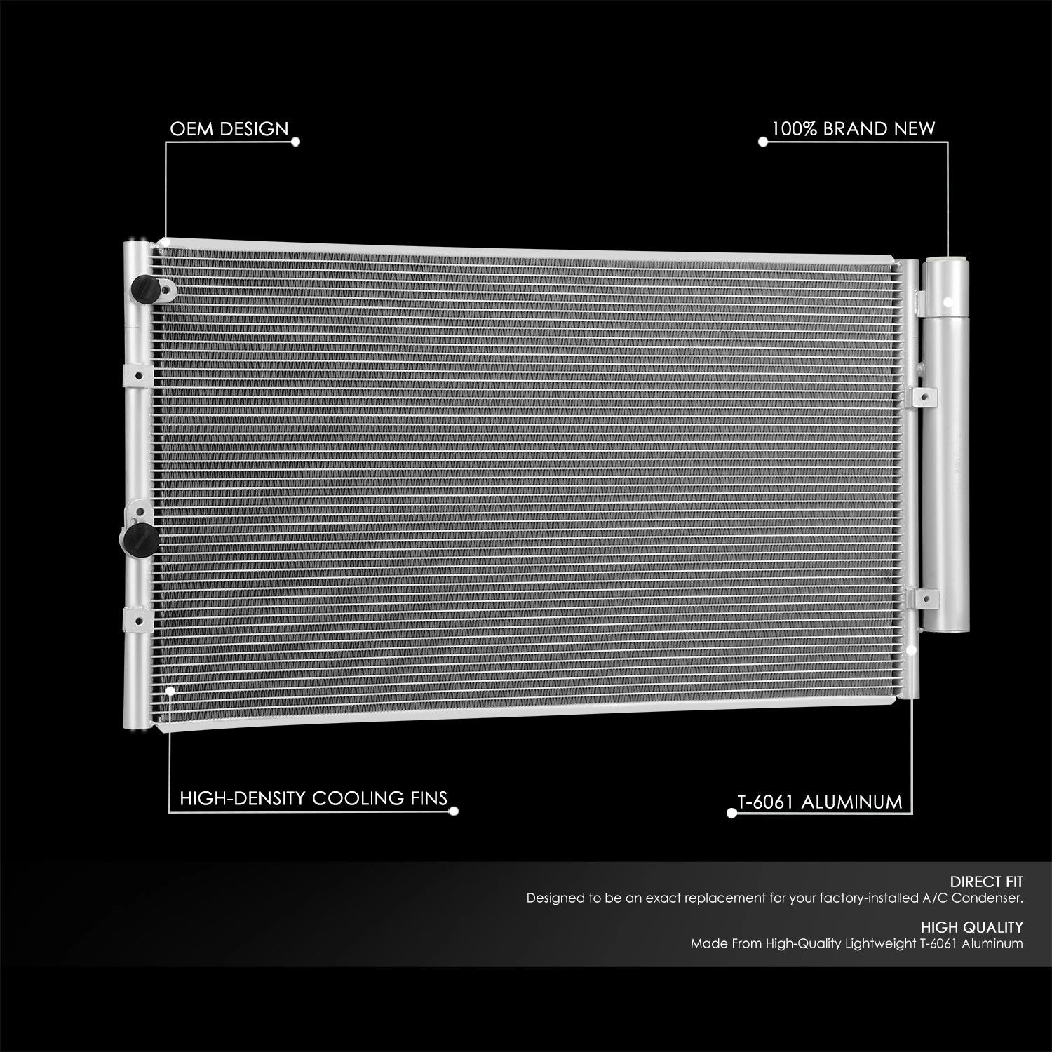 A/C Condenser for Scion FR-S/Subaru BRZ/Toyota 86 (2013–2021) OE Style Aluminum
